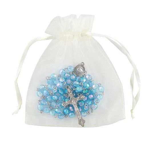Light Blue Crystal Rosary