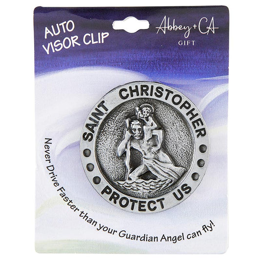 Saint Christopher Visor Clips (BK