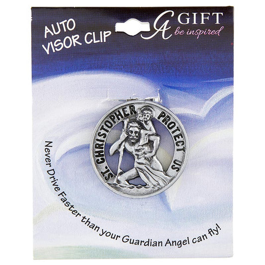 Saint Christopher Visor Clips