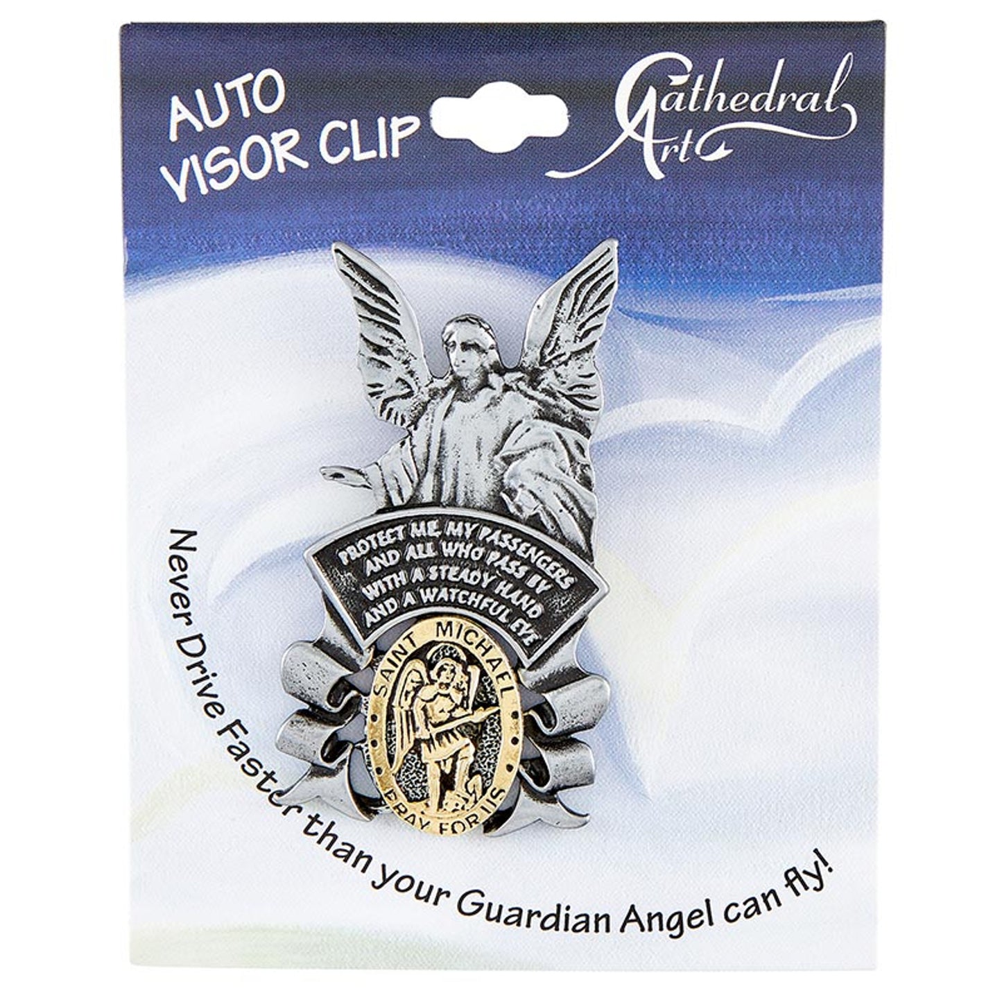 Saint Michael/Guardian Angel Visor Clips