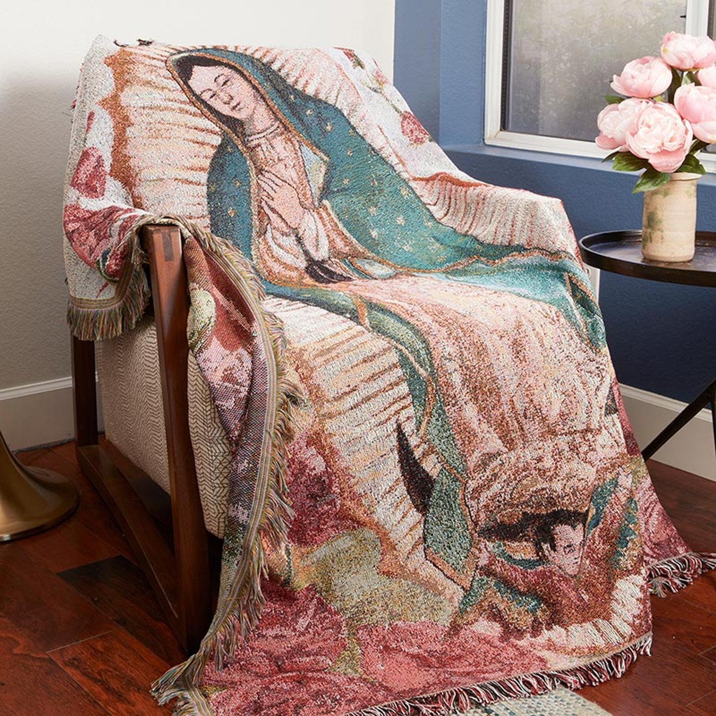 Our Lady Of Guadalupe Tapestry Throw Blanket (BK