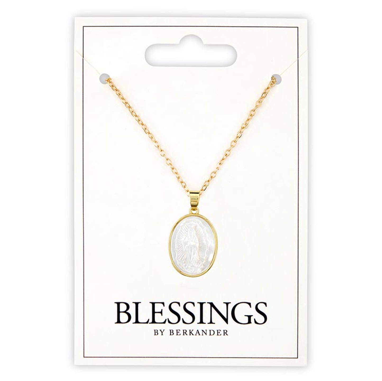 Oval Shaped Our Lady of Guadalupe Pendant Necklace