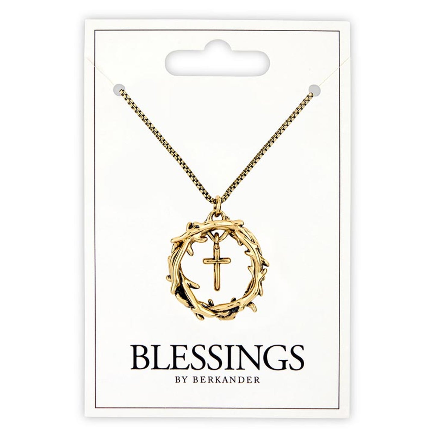 Crown of Thorns Pendant Necklace with Tiny Cross