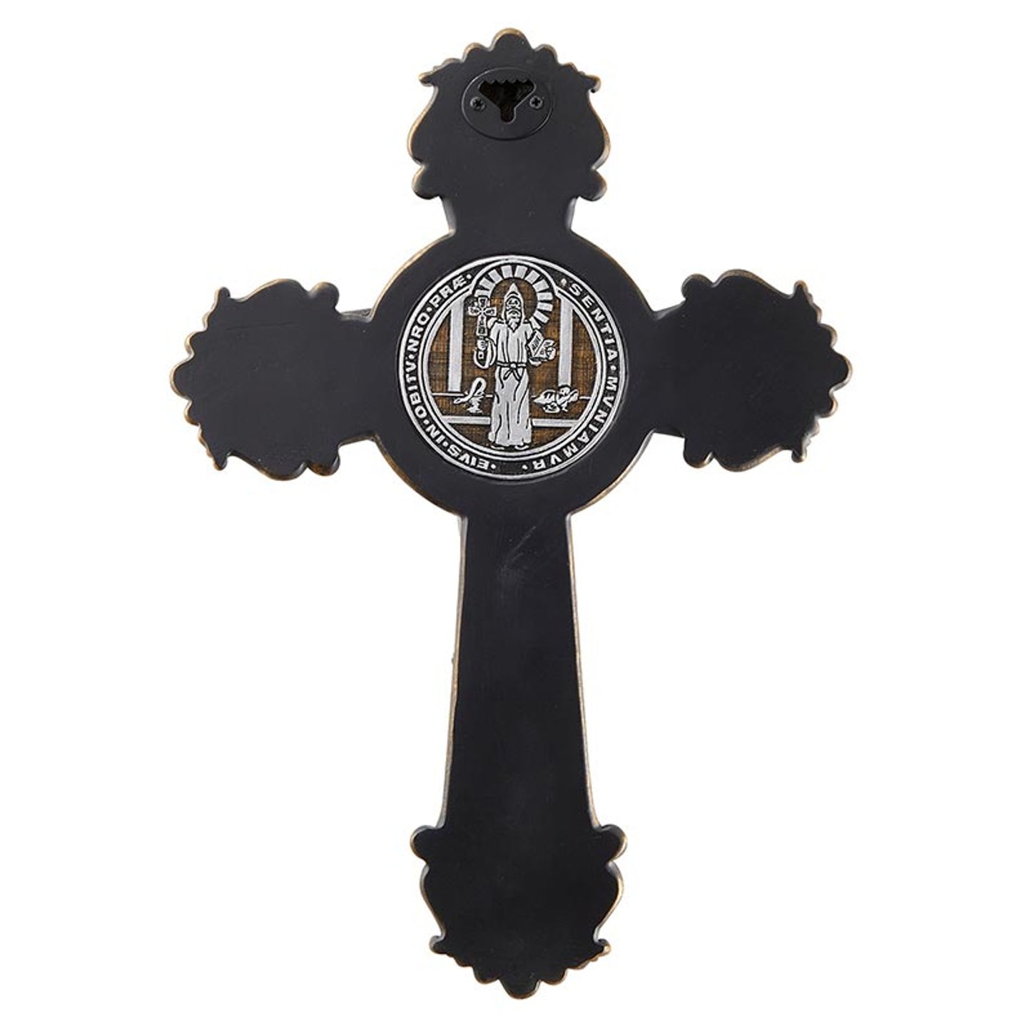 Two-Tone Saint Benedict Ornate Crucifix