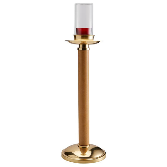 Sudbury Brass Acolyte Candlesticks - Brass/Wood