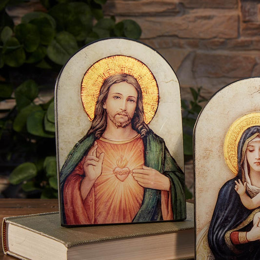 Sacred Heart of Jesus Arched Plaque