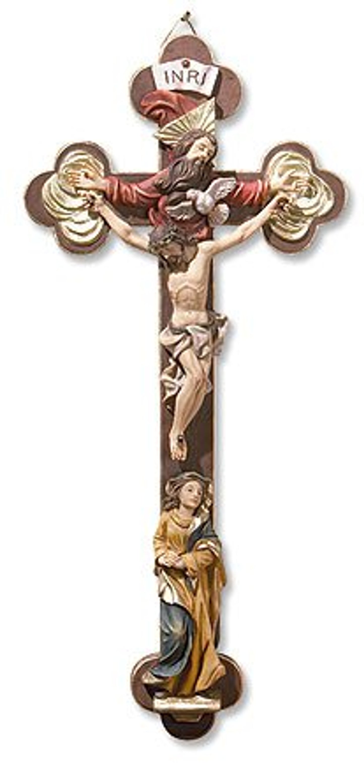 Mary and Holy Trinity Crucifix