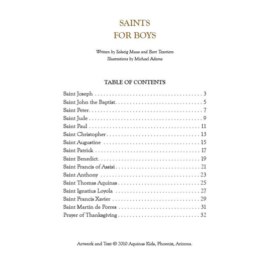 Aquinas Press Saints For Boys