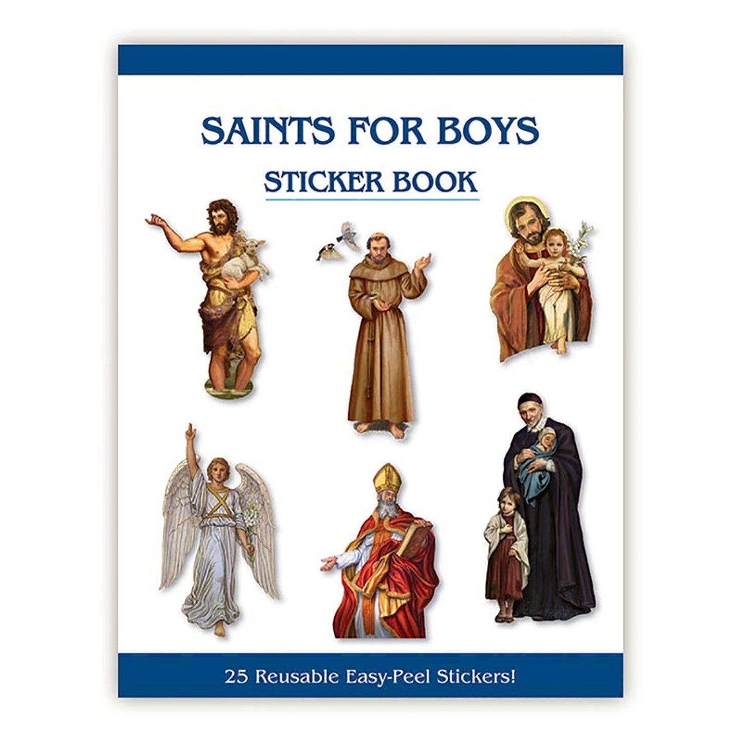 Aquinas Kids Sticker Book - Saints for Boys - 12/PK