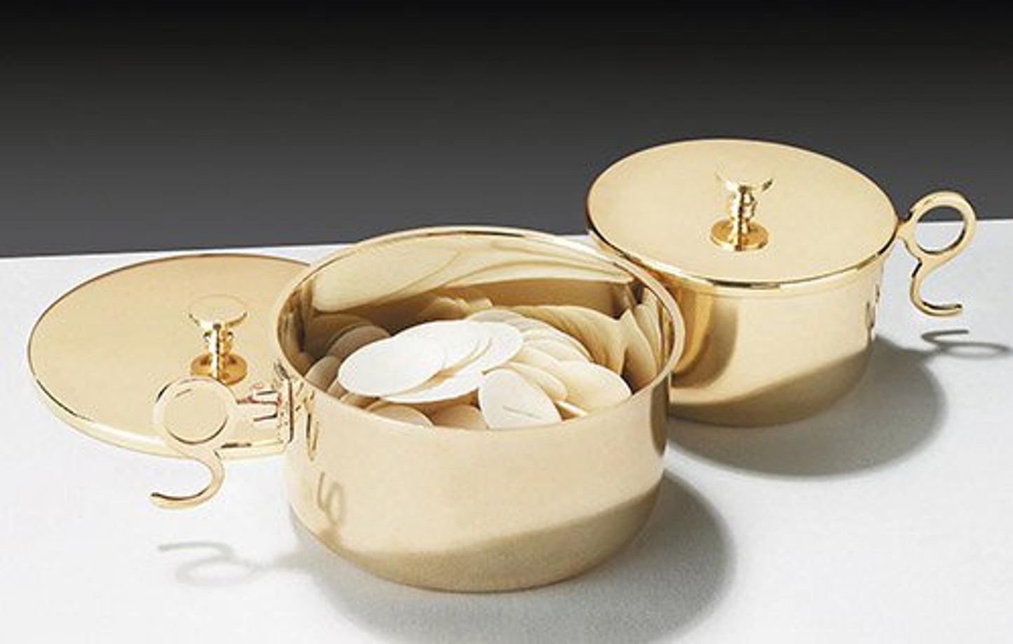 150 Host Brass Stacking Ciborium with Lid