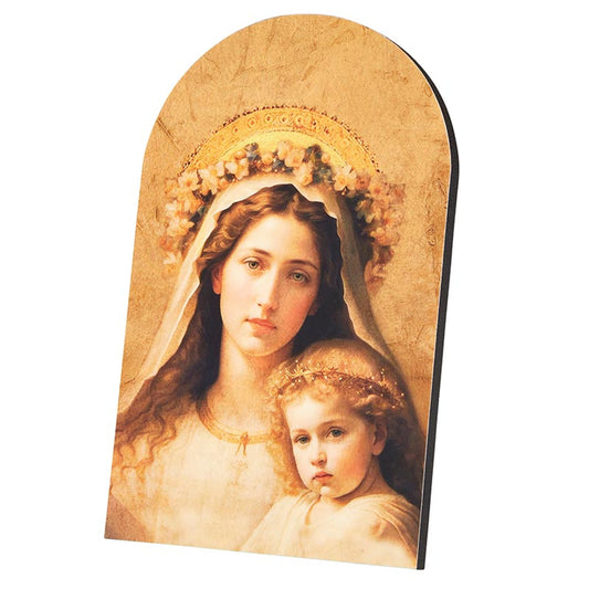 Madonna and Child Arched Plaque