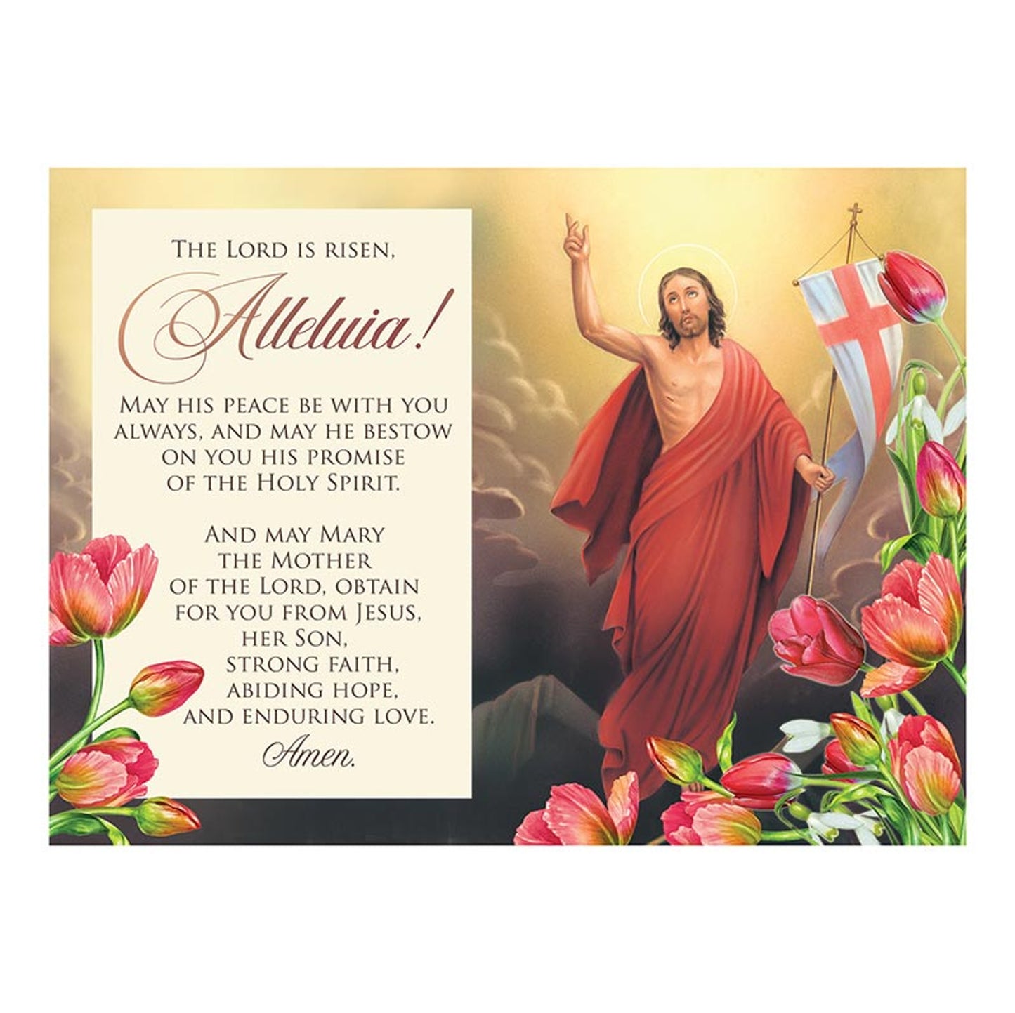 Jesus is Risen with Lambs - General Easter Card