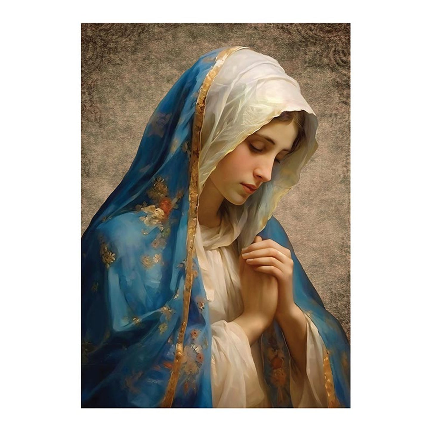 Hail Mary Wood Plaque 5"