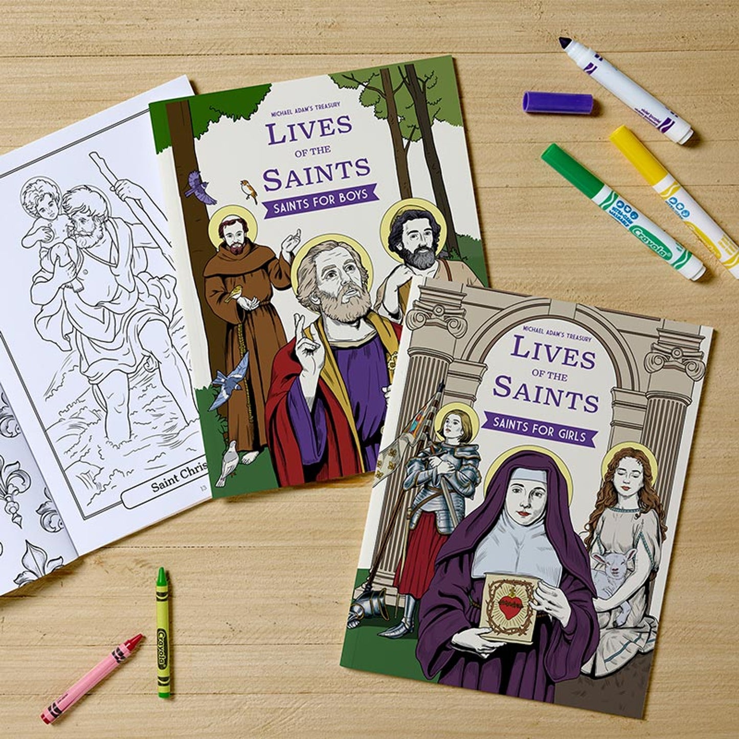 Michael Adams Coloring Book for Girls - 12/PK