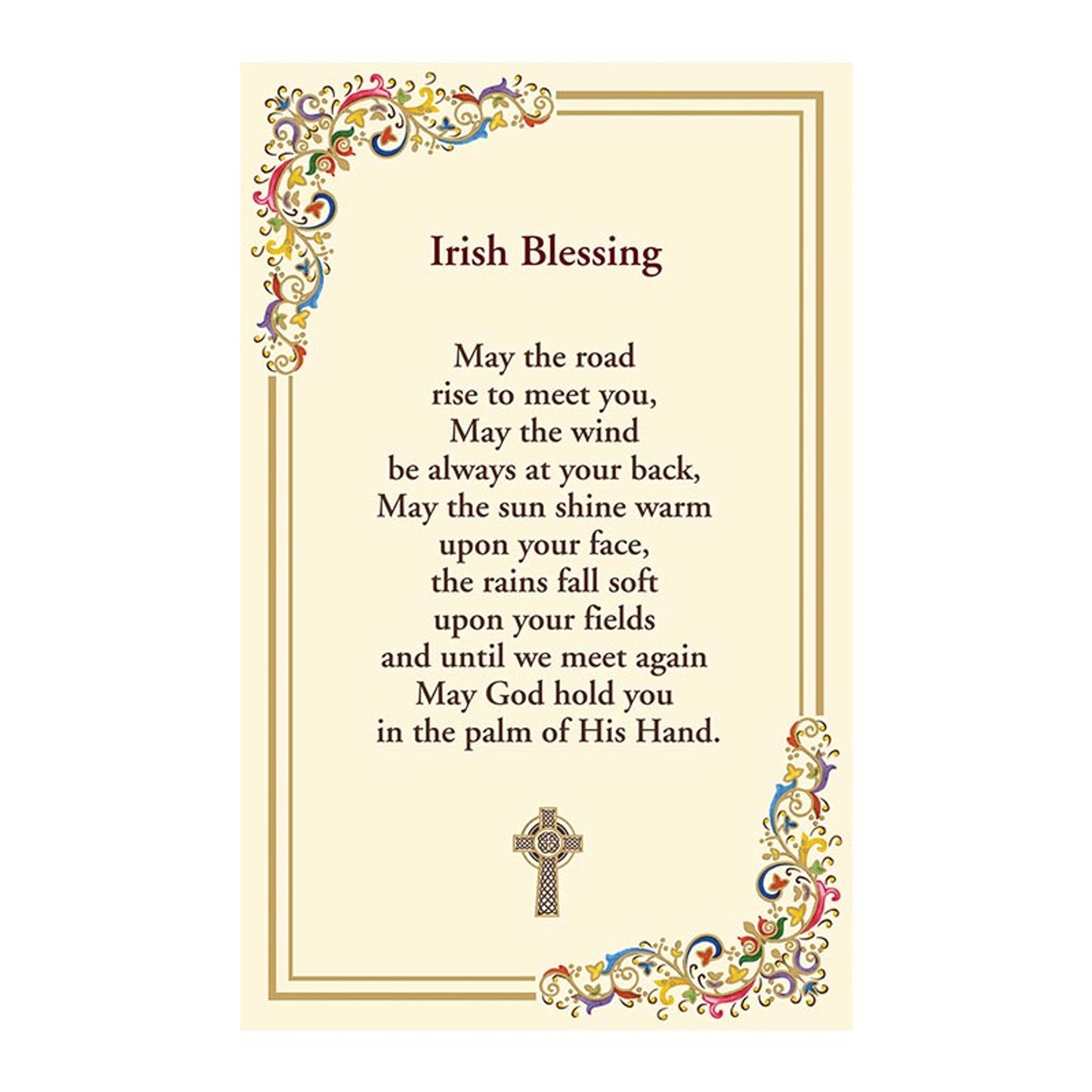 Irish Blessing Florentine Holy Card