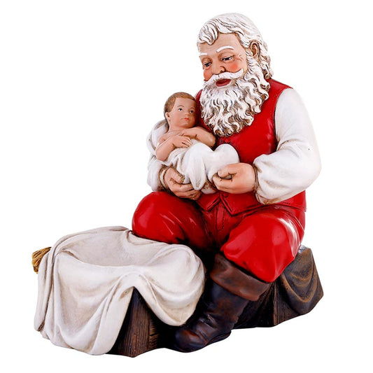 Adoring Santa in Prayer Figurine