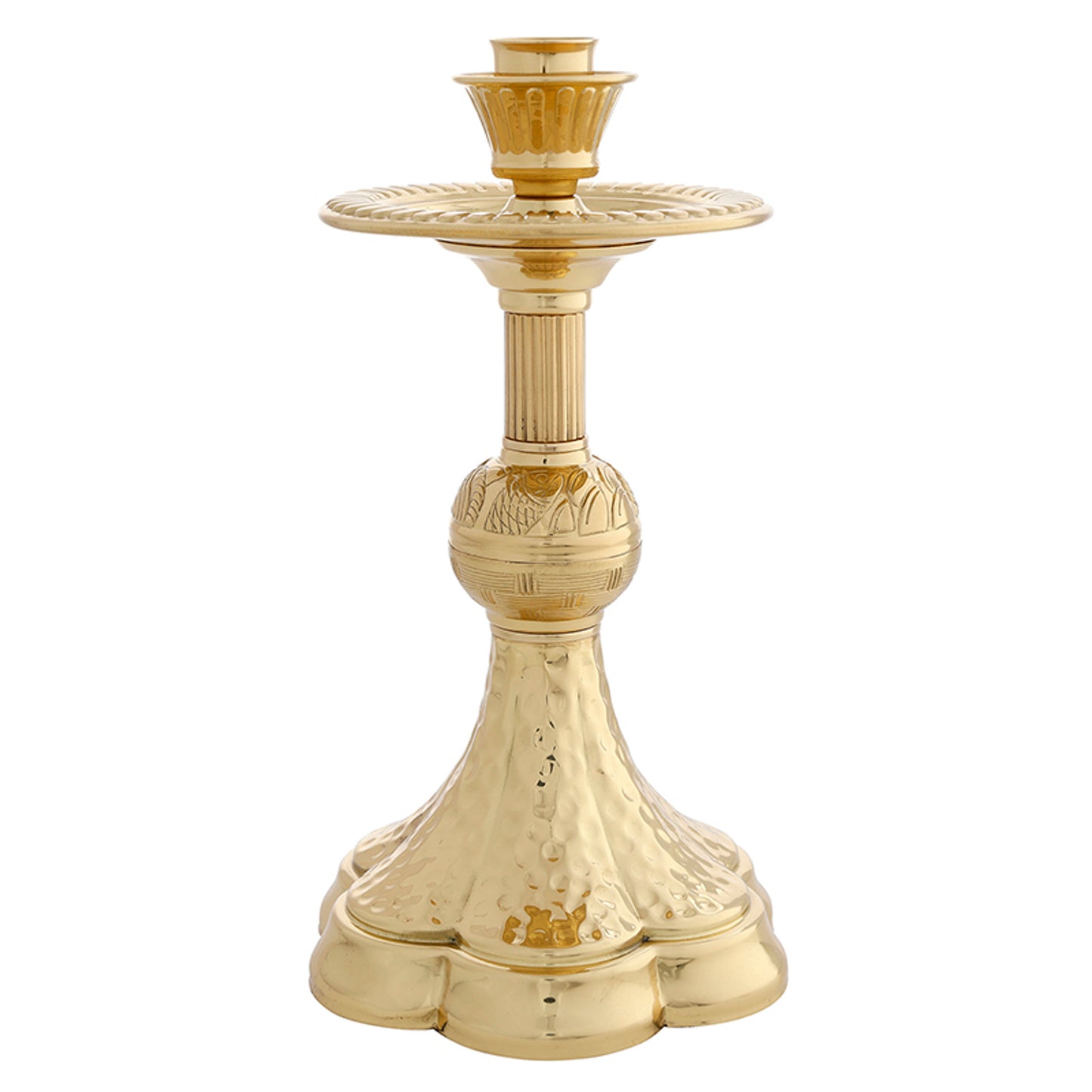 Altar Candle Stick - Hammered Base