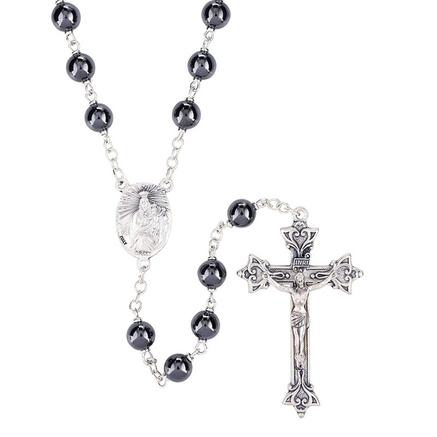 Hematite Lock-Link Rosary
