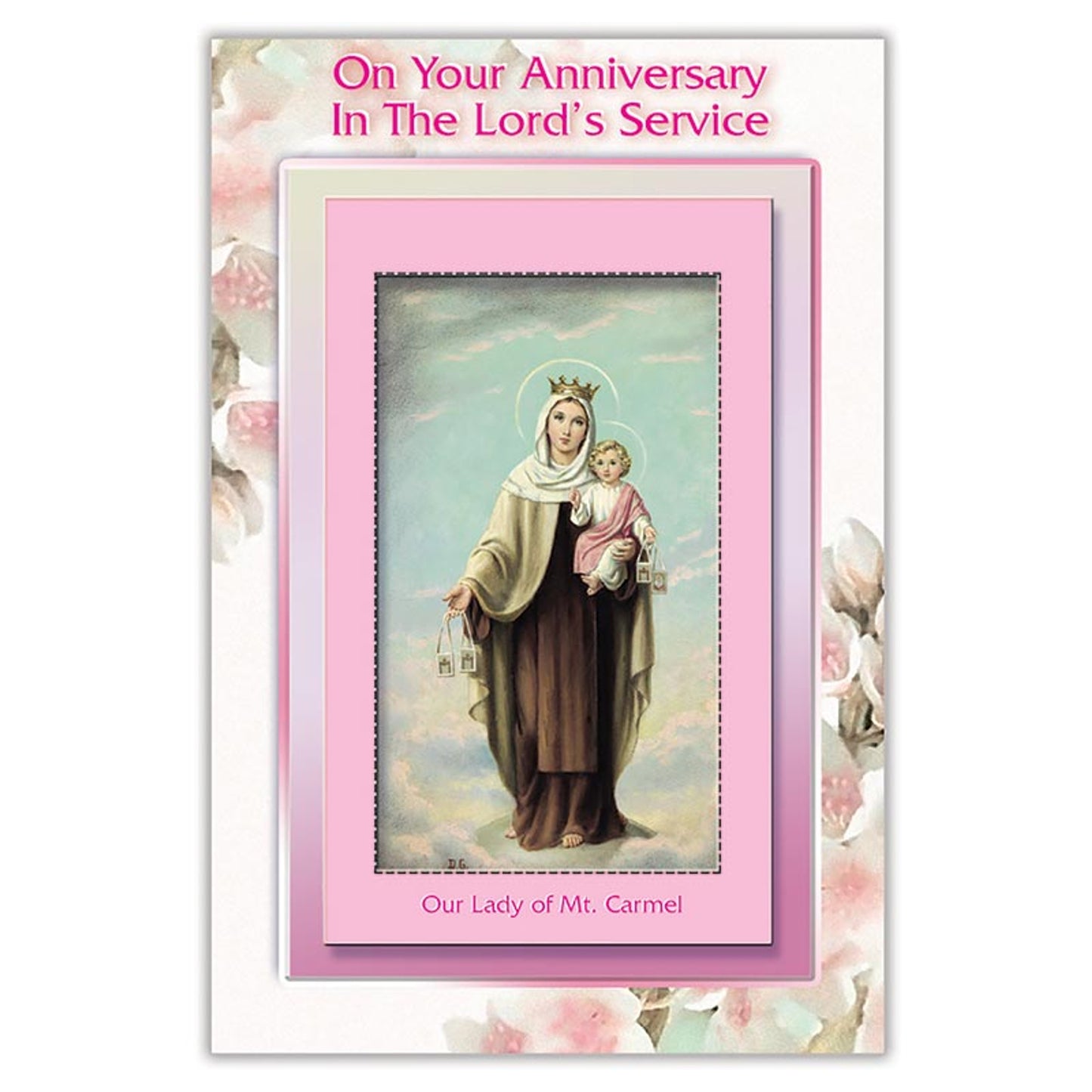 On Your Anniversary in the Lord's Service Card with Removable Prayer Card - 12 pack
