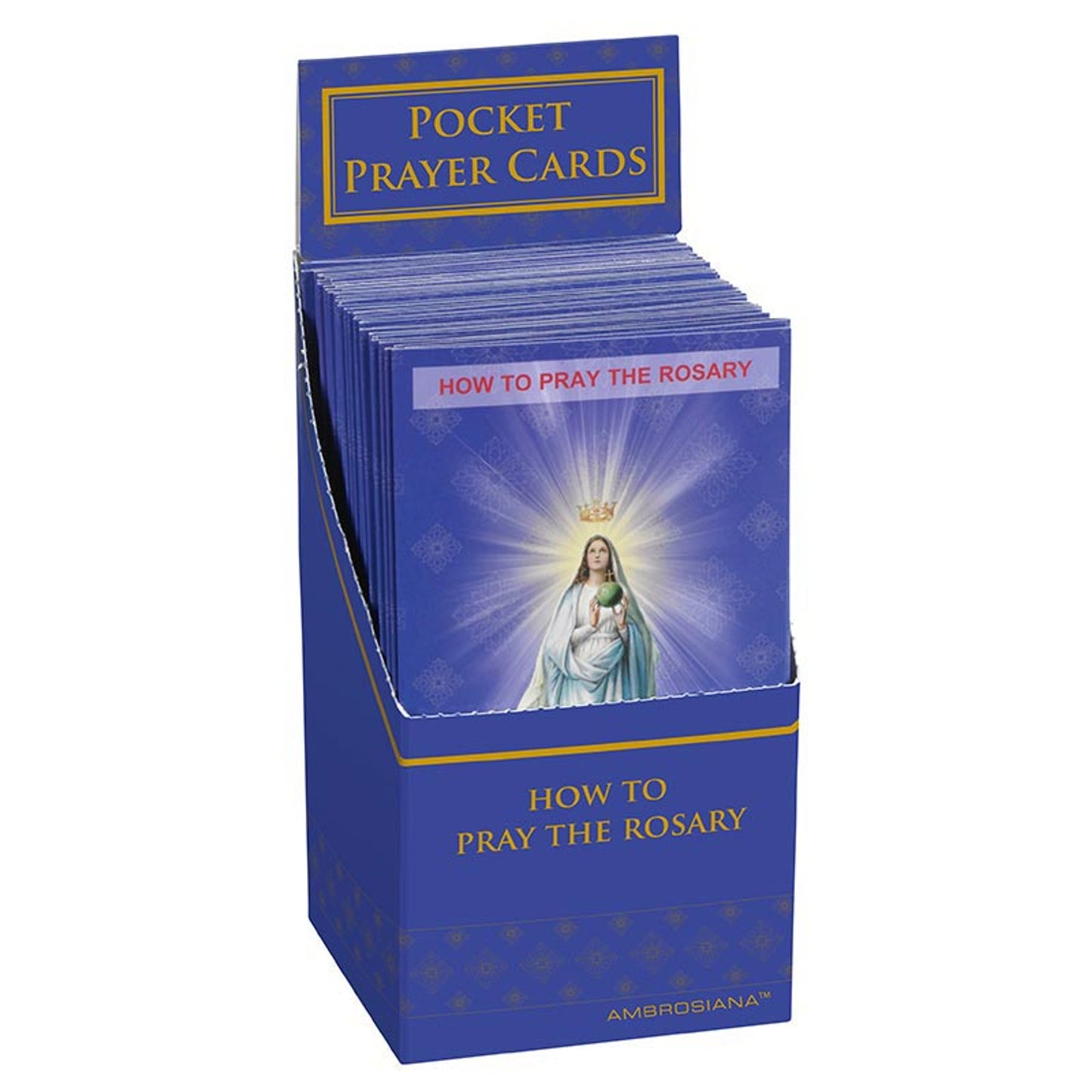 How to Pray the Rosary Pocket Prayer Card Display