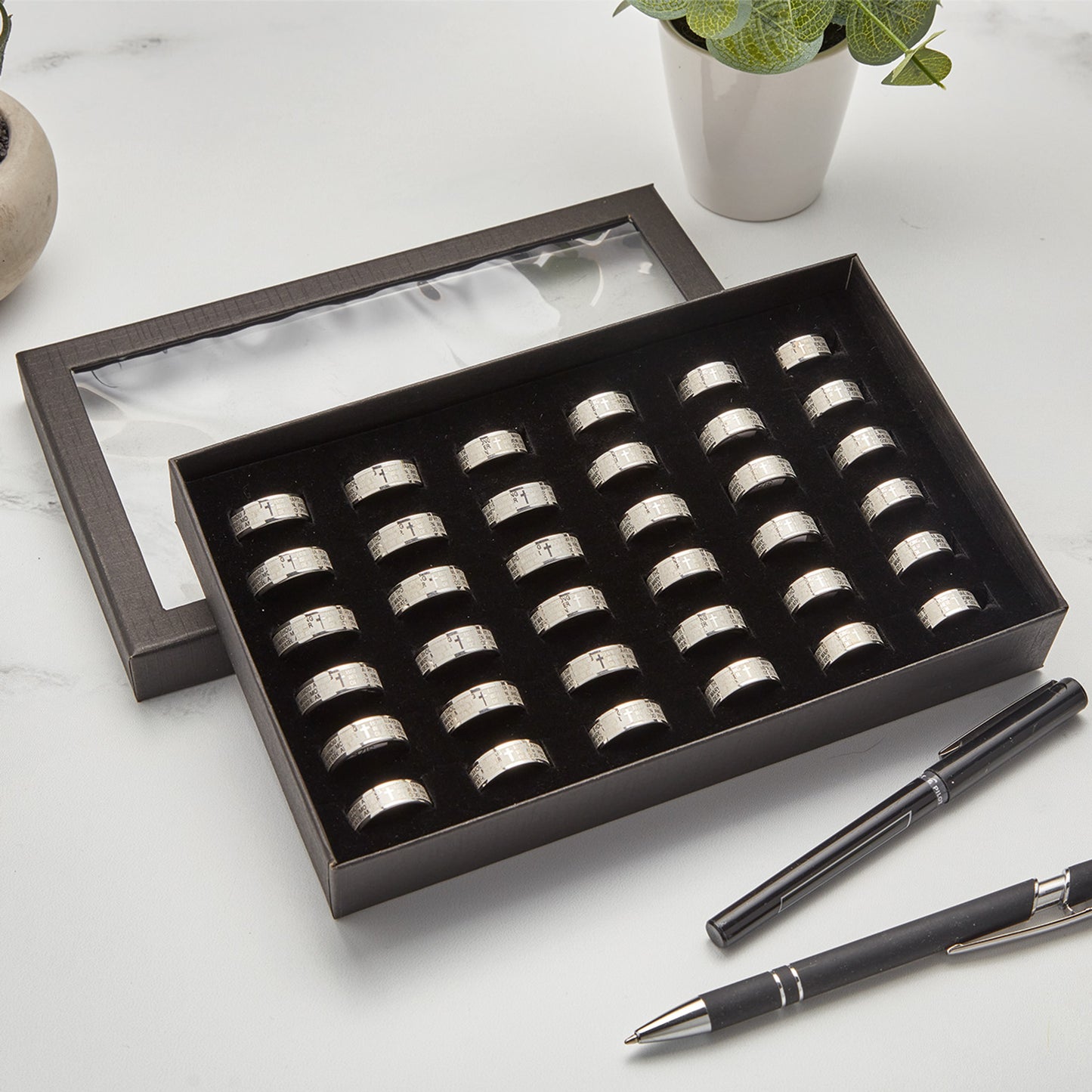 Saint Benedict Ring, 36 Piece Display