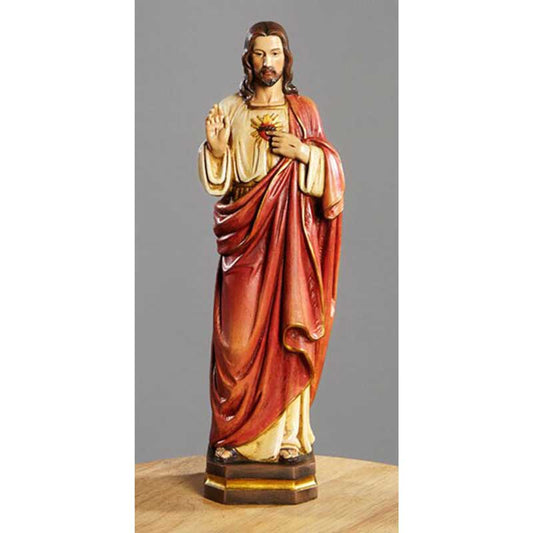 12" H Sacred Heart Statue