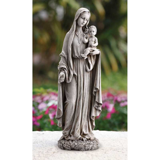 23" H Our Lady Of Grace and Baby Jesus Garden Statue