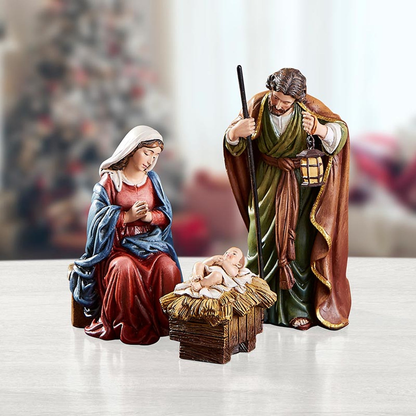 5" H Michael Adams Nativity Set