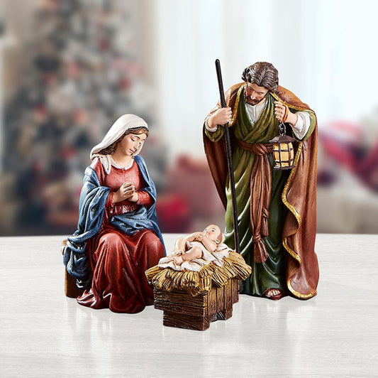 5" H Michael Adams Nativity Set