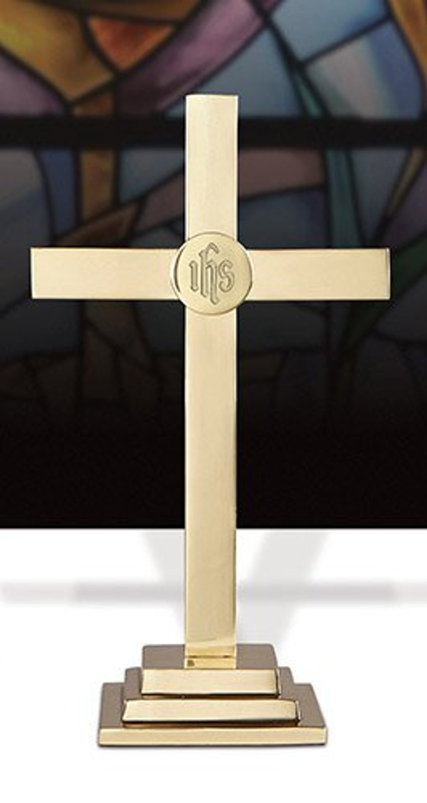 Classic Altar Cross with IHS Emblem (YC502-15)