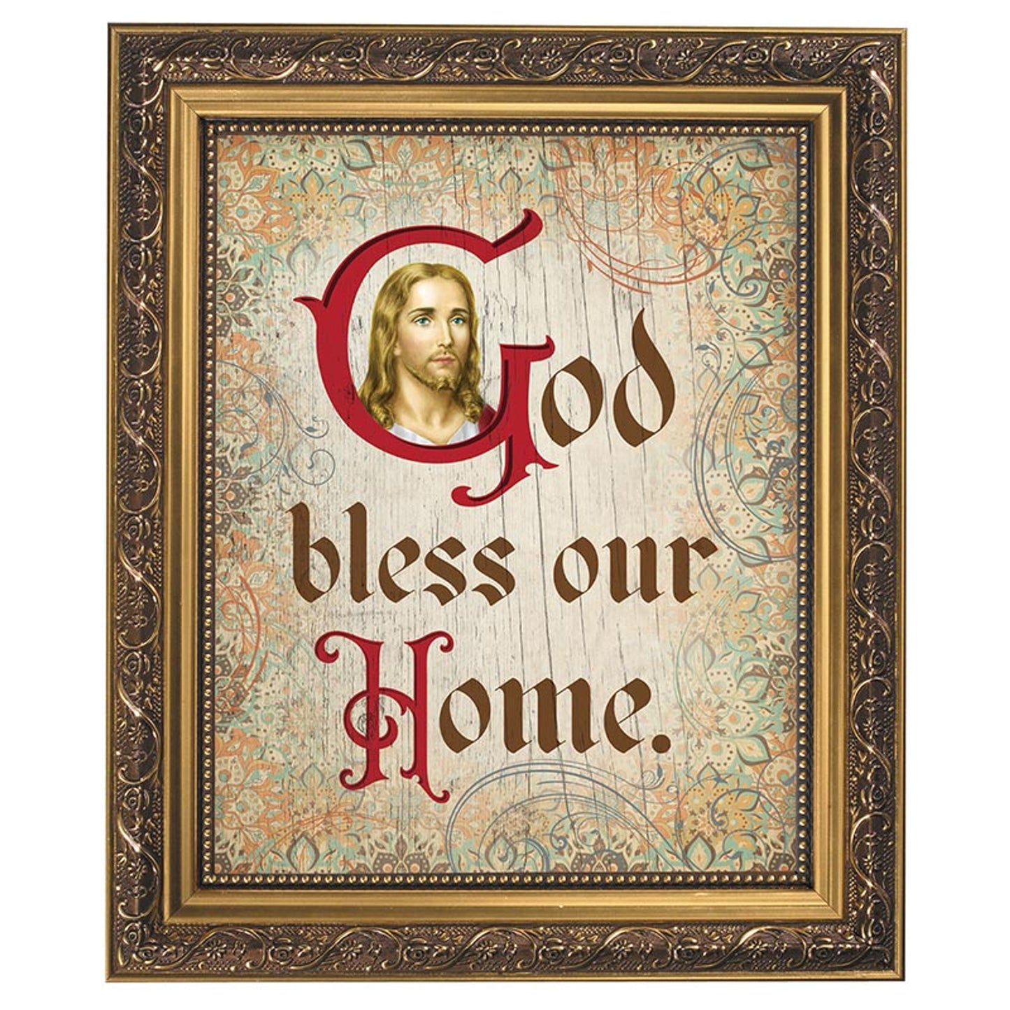 God Bless Framed Print - Gold