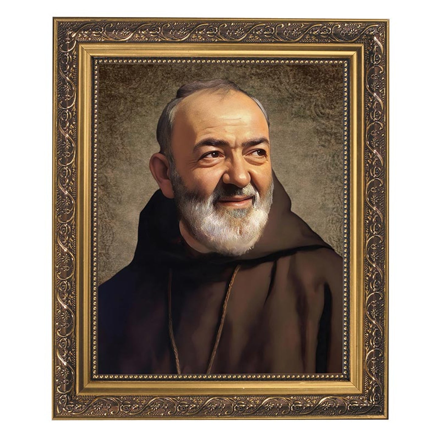 Saint Padre Pio Gold Tone Framed Print