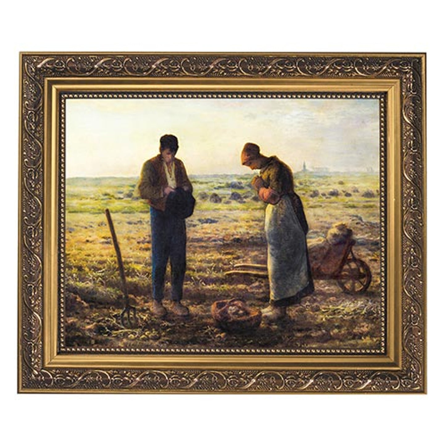 Millet: The Angelus Gold Tone Framed Print