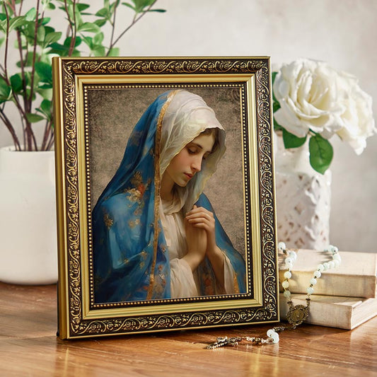 Hail Mary Gold Tone Framed Print