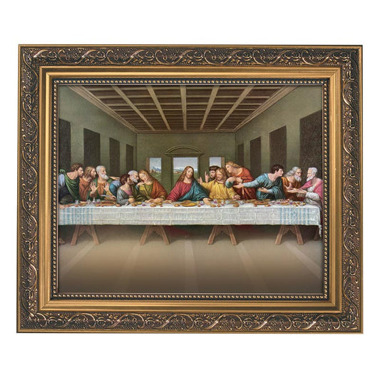 The Last Supper Gold Tone Framed Print