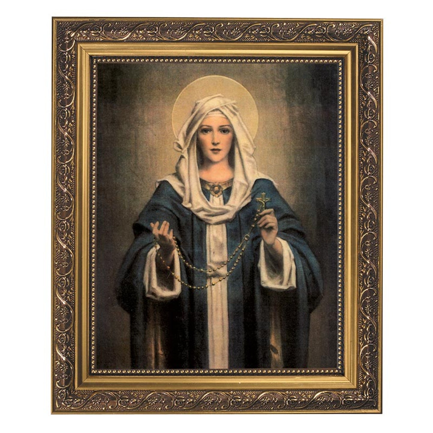 Chambers: Our Lady of the Rosary Gold Tone Framed Print
