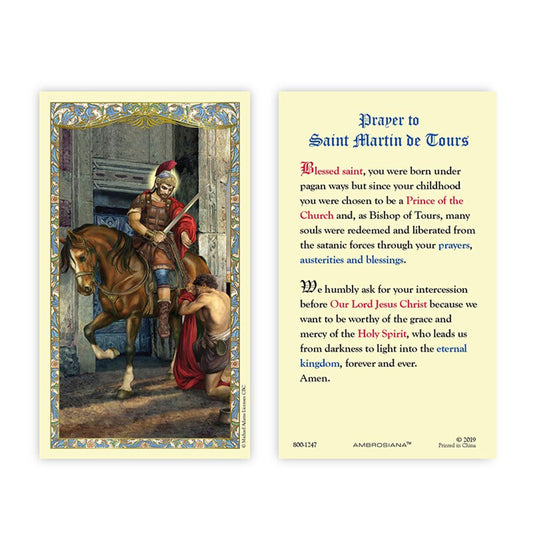 Saint Martin of Tours Laminated Holy Card