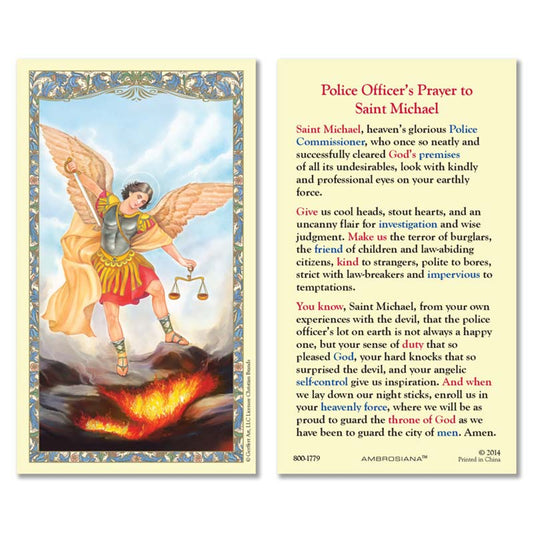 Saint Michael Laminated Holy Card