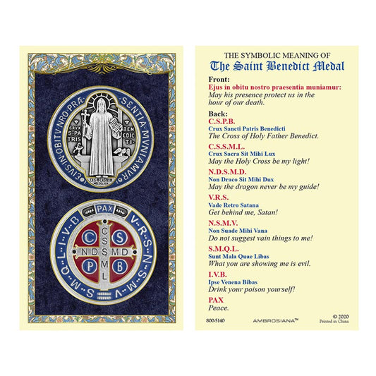 Saint Benedict Laminated Holy Card - 25/PK