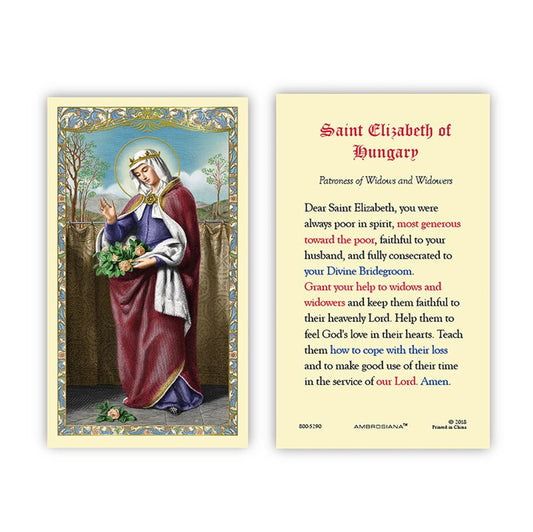 Prayer to Saint Elizabeth Laminated Holy Card - 25/PK