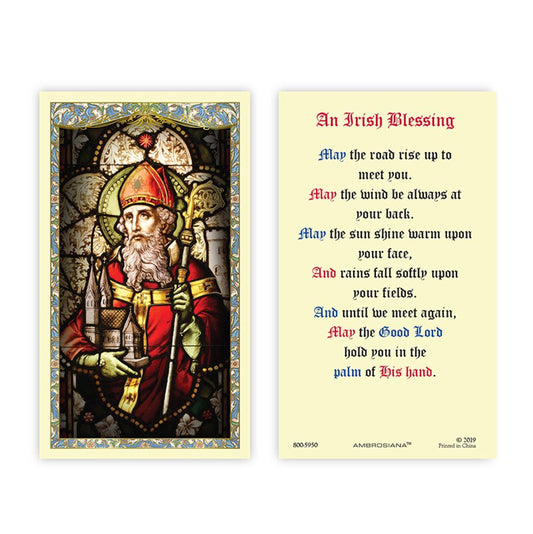 Saint Patrick Laminated Holy Card (800-5950) - 25/PK