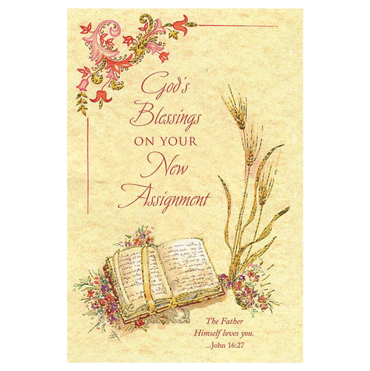 God's Blessings on Your New Assignment Card