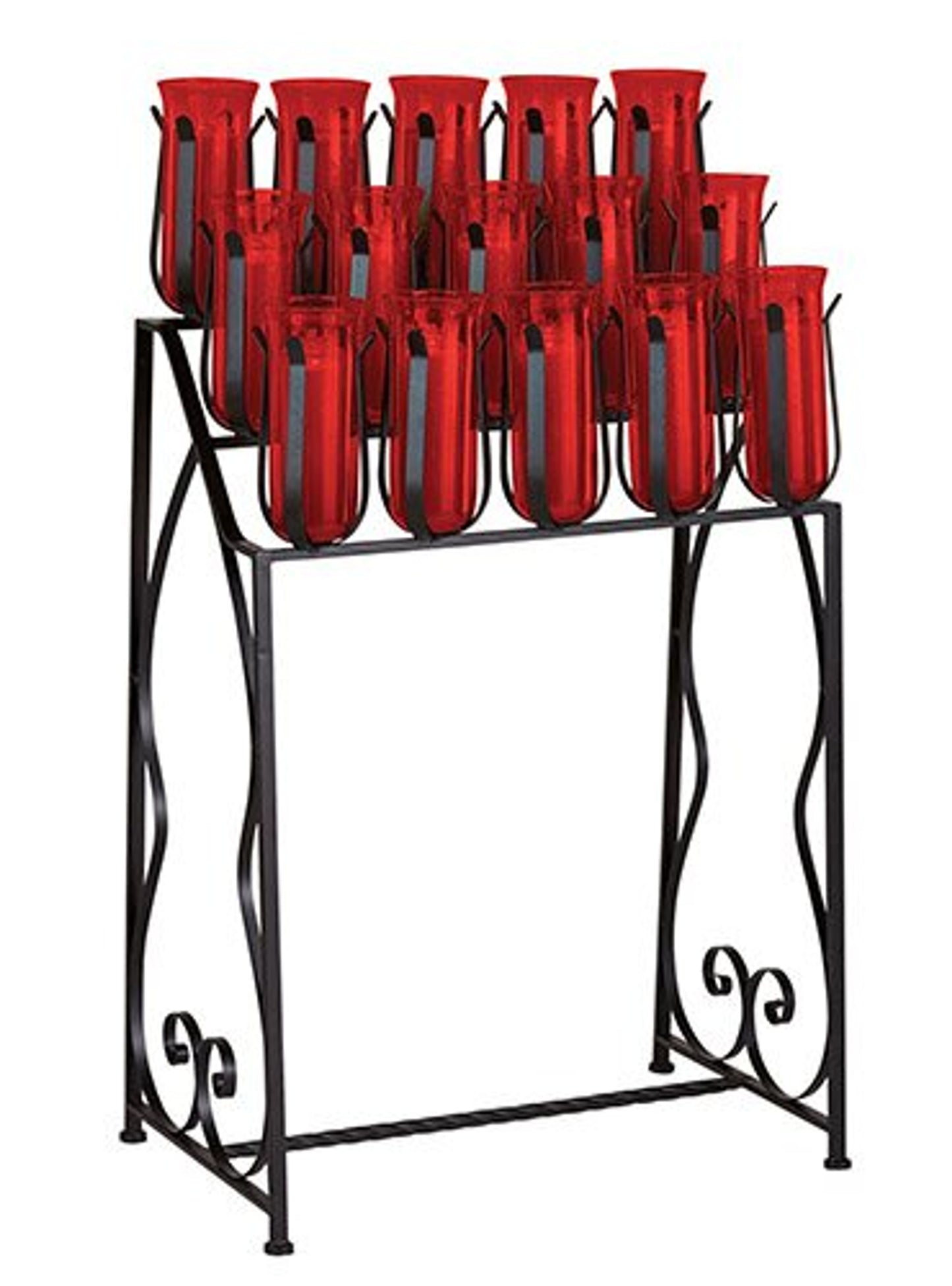 15 Light Votive Stand with Leaf Cups