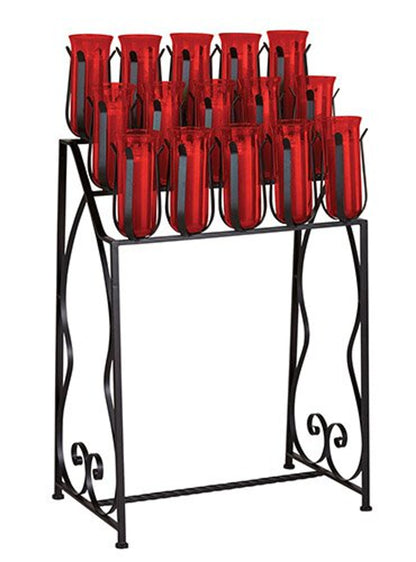 15 Light Votive Stand with Leaf Cups
