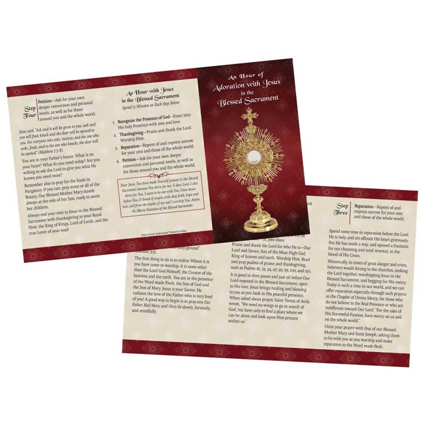 Adoration Trifold Pocket Prayer Card