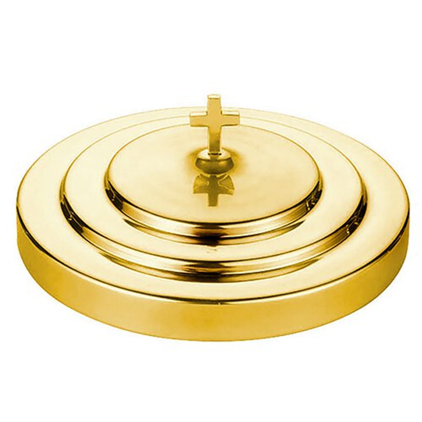 Polished Aluminum Communion Tray - Brass Tone