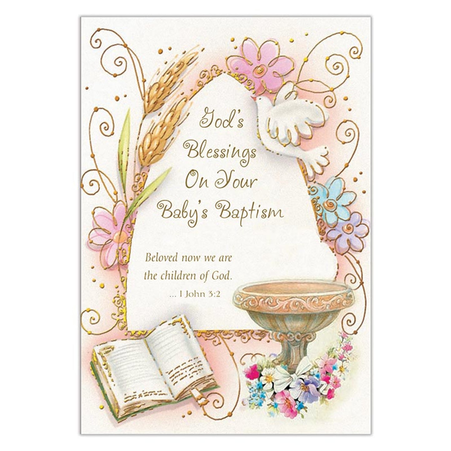 God's Blessings on Your Baby's Baptism Card