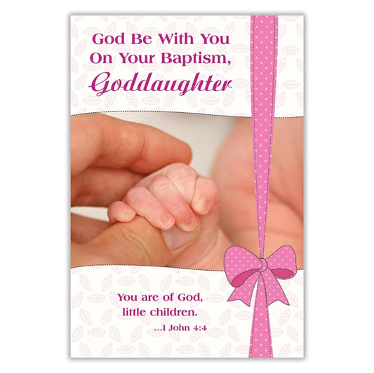 God Be With You on Your Baptism Card
