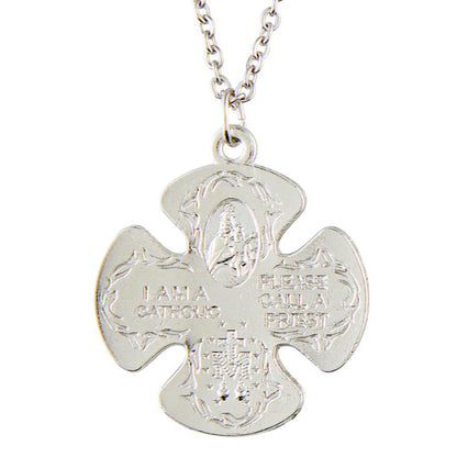 Four Way Medal Necklace (BK