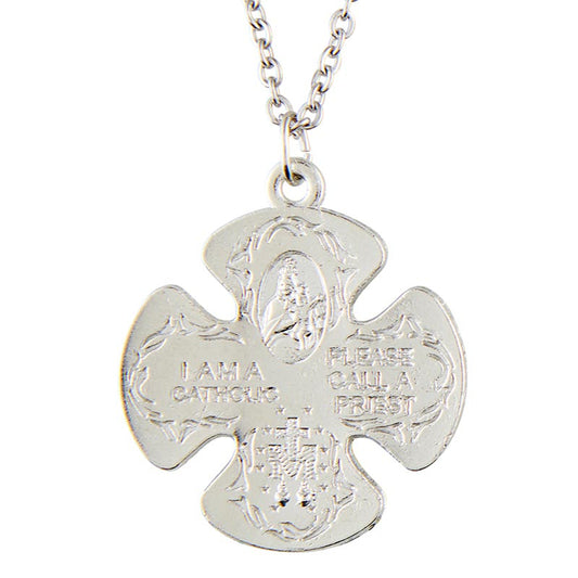 Four Way Medal Necklace (BK